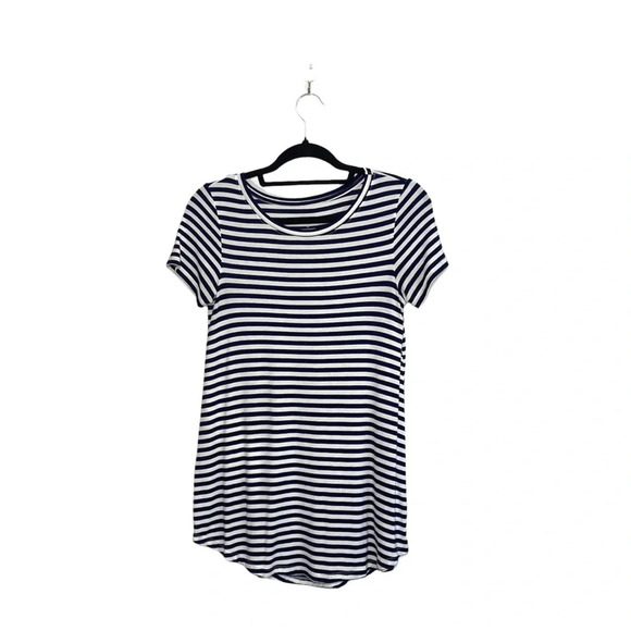 aerie Just Add Leggings Navy Blue & White Striped Tunic Top Xsmall Women’s - Picture 1 of 10